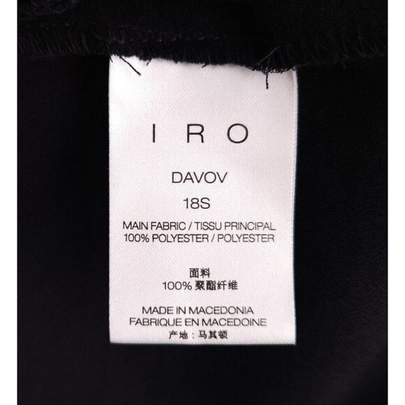 IRO Davov One-Shoulder Envelope Hem Dress Size 38 M Black NWT - Picture 12 of 15